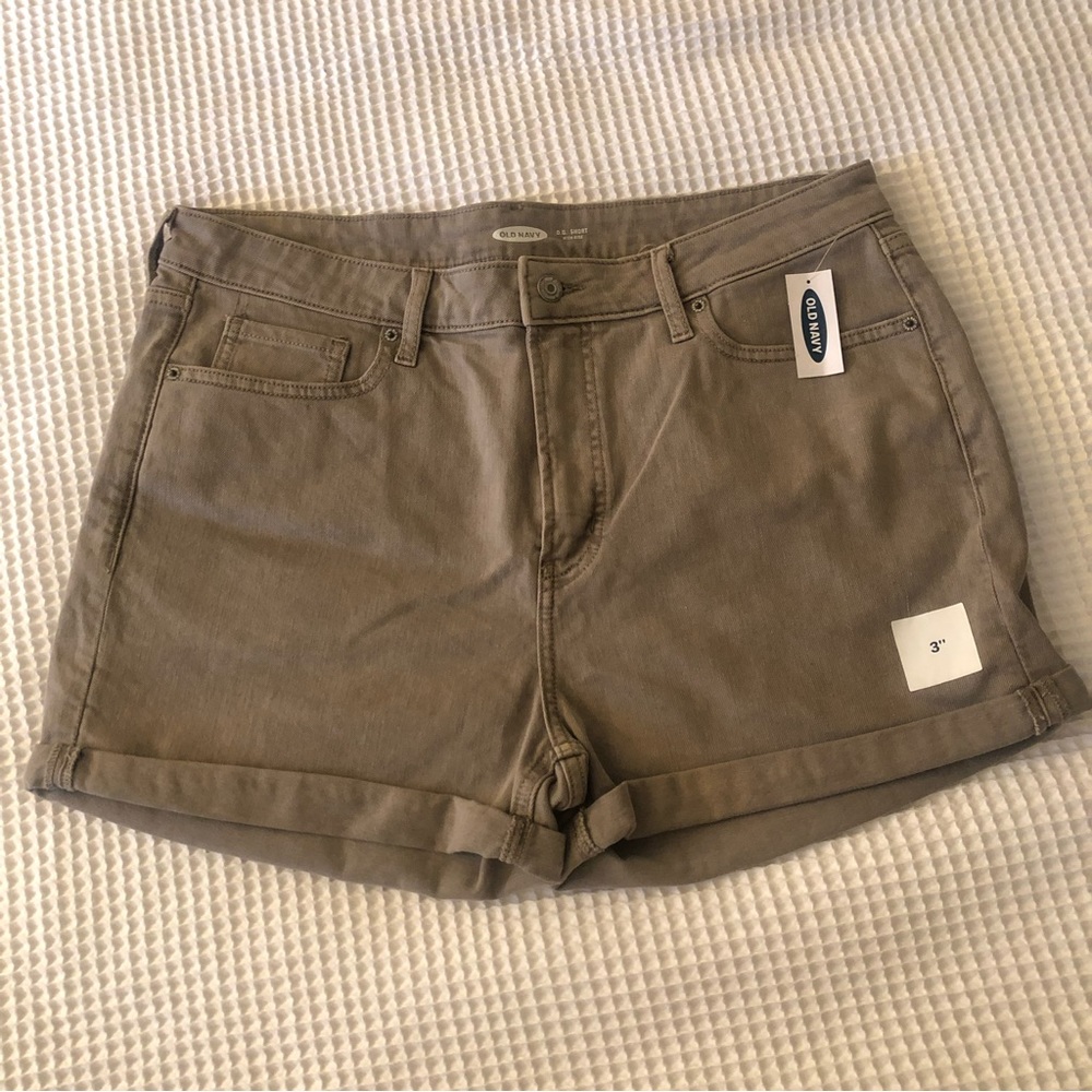 Old Navy O.G. Taupe High Rise Jean Shorts NWT